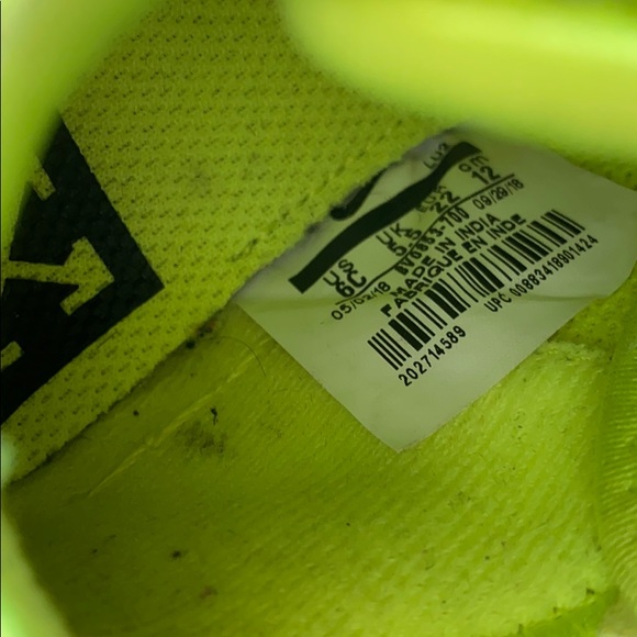 The 10: Nike Air Force 1 TD) size 6c AF1 Off-White - Picture 7 of 8